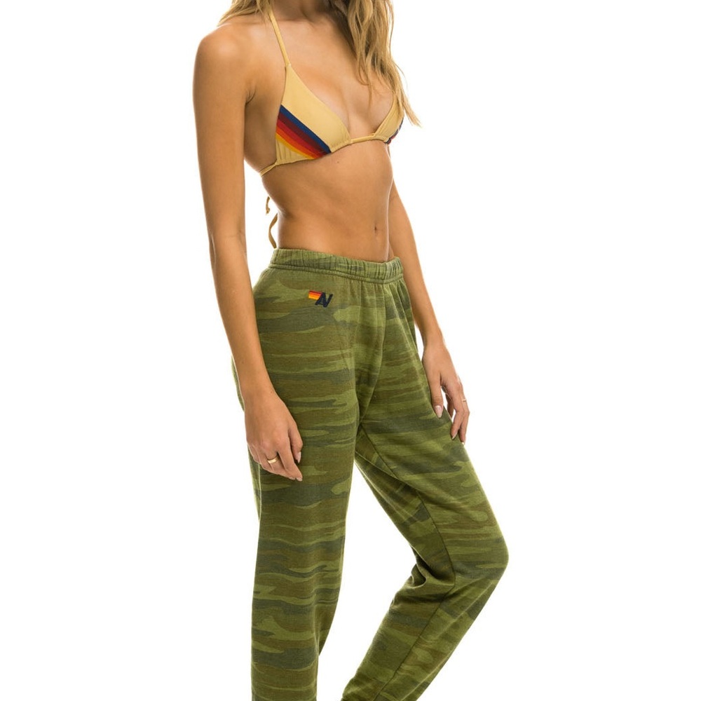 Aviator Nation Green Camouflage Joggers